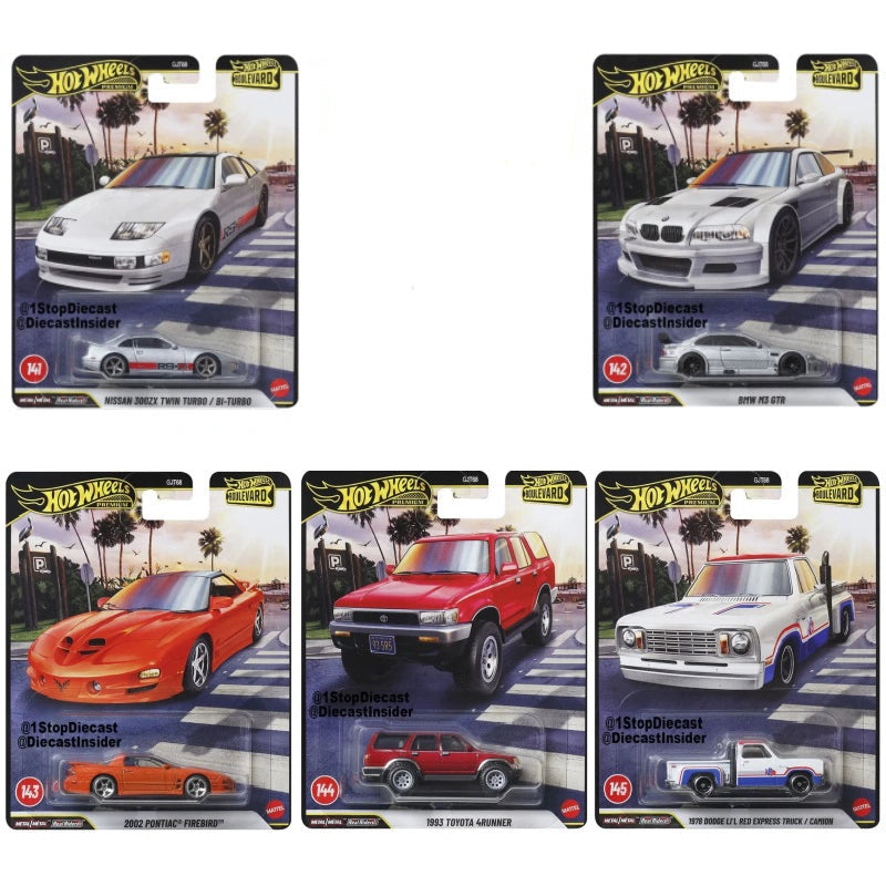 hot wheels boulevard 2025 mix 5 série complète