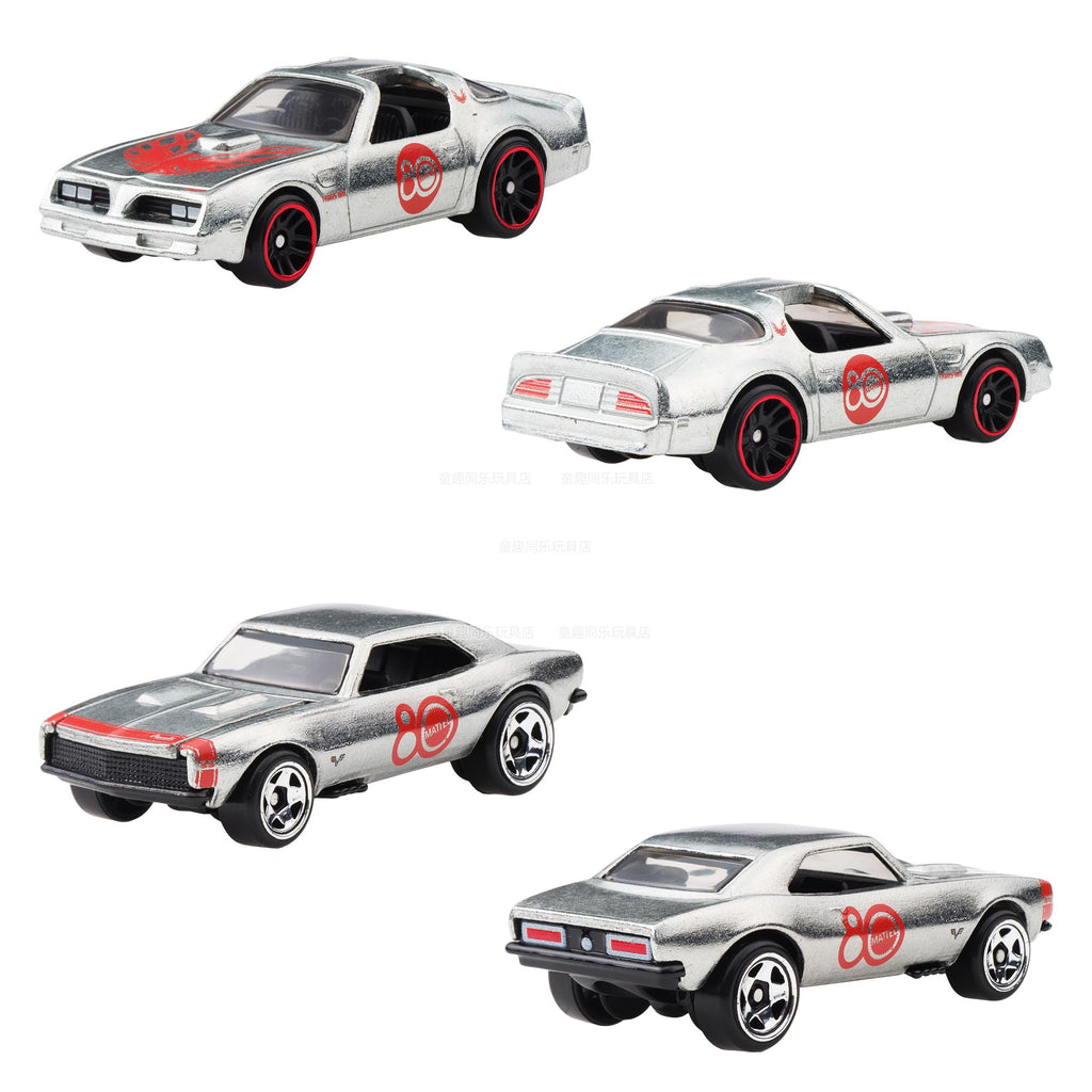 Hot Wheels 80th Anniversary Set Camaro Toyota Volkswagen Firebird Mercedes-Benz Car Model