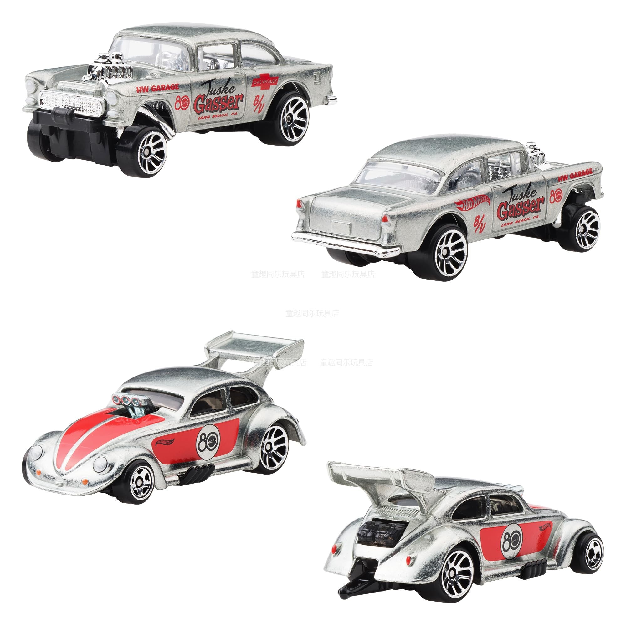 Hot Wheels 80th Anniversary Set Camaro Toyota Volkswagen Firebird Mercedes-Benz Car Model